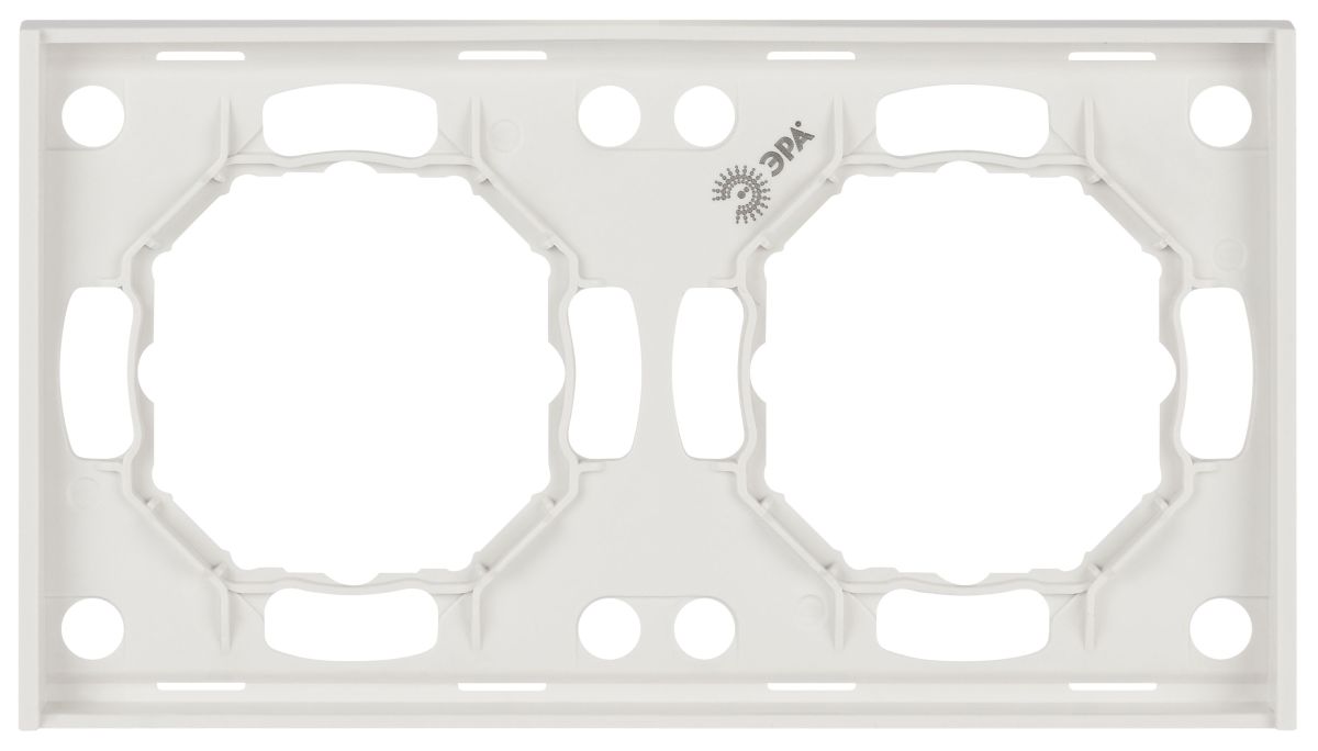 Рамка для розеток и выключателей ЭРА Arktik 16-5002-01 на 2 поста белый Б0070554