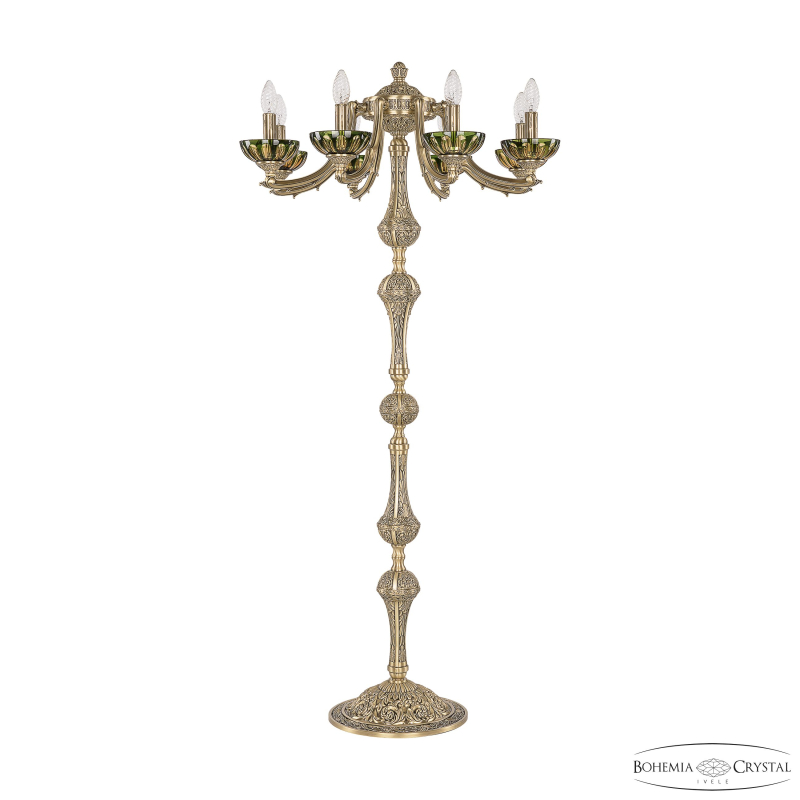Торшер Bohemia Ivele Crystal Verona 72009T/8/210 FP P Amber-Green/H-1H