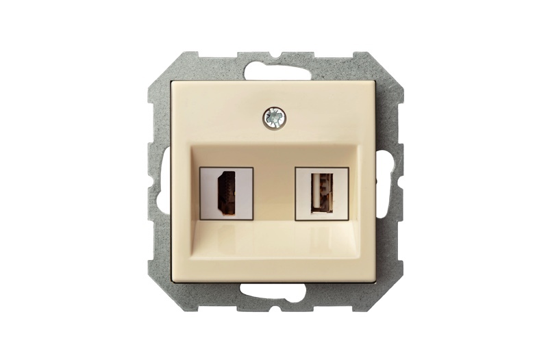 Розетка HDMI и USB Liregus Epsilon 28-085