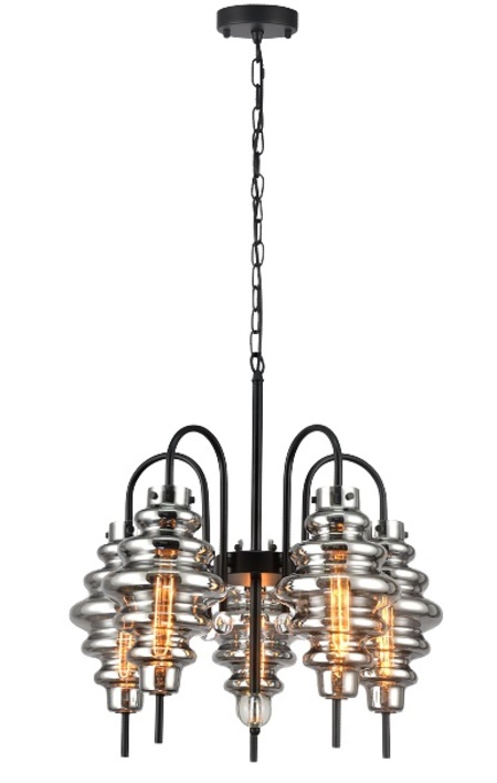 Подвесная люстра Elvan LU-7628/5-Е27-BkSm