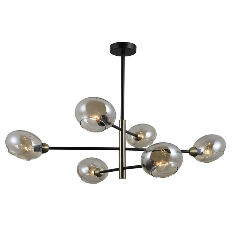 Потолочная люстра Seven Fires Menfi SF4025/6C-BK-AB