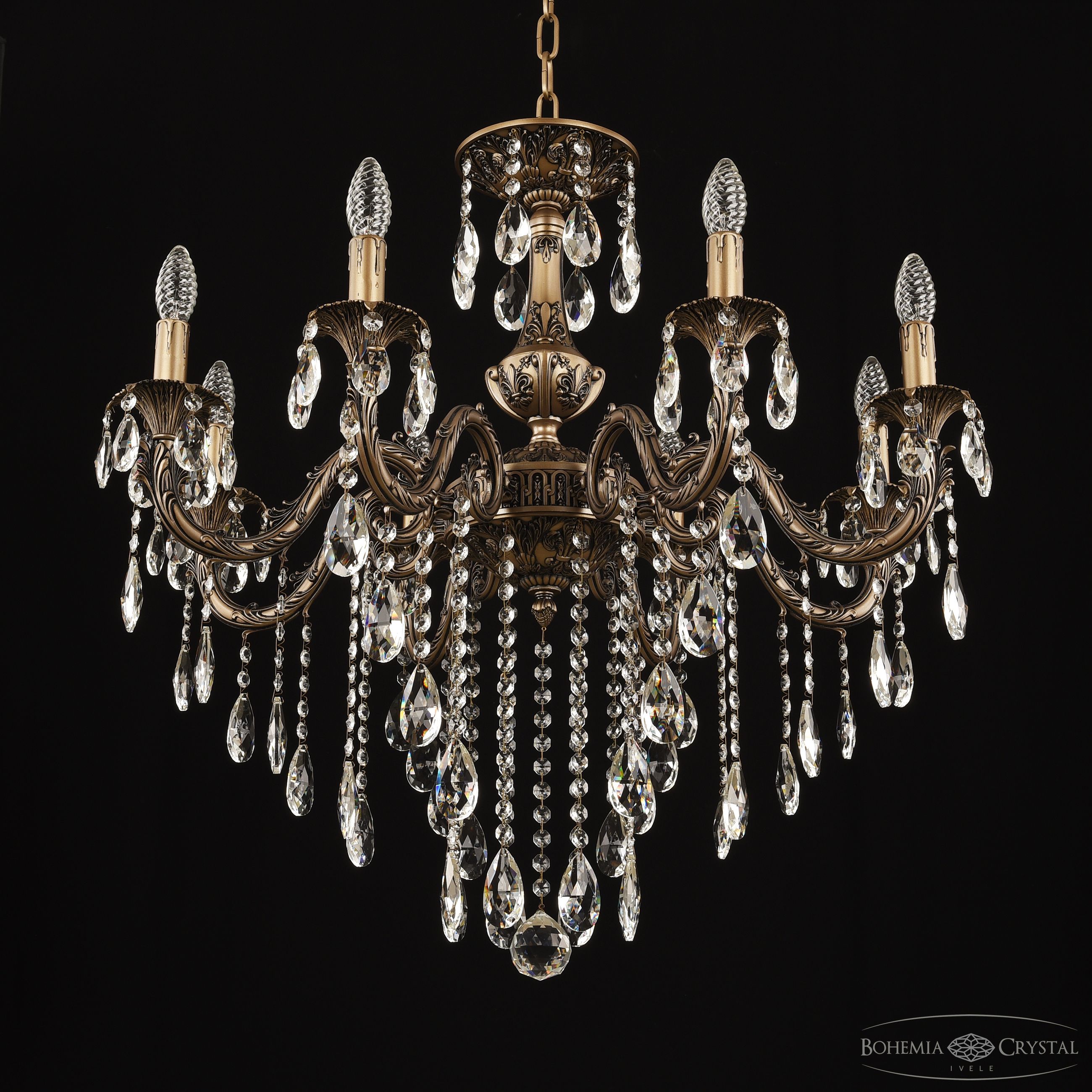 Подвесная люстра Bohemia Ivele Crystal AL79101/8/250 B SGB
