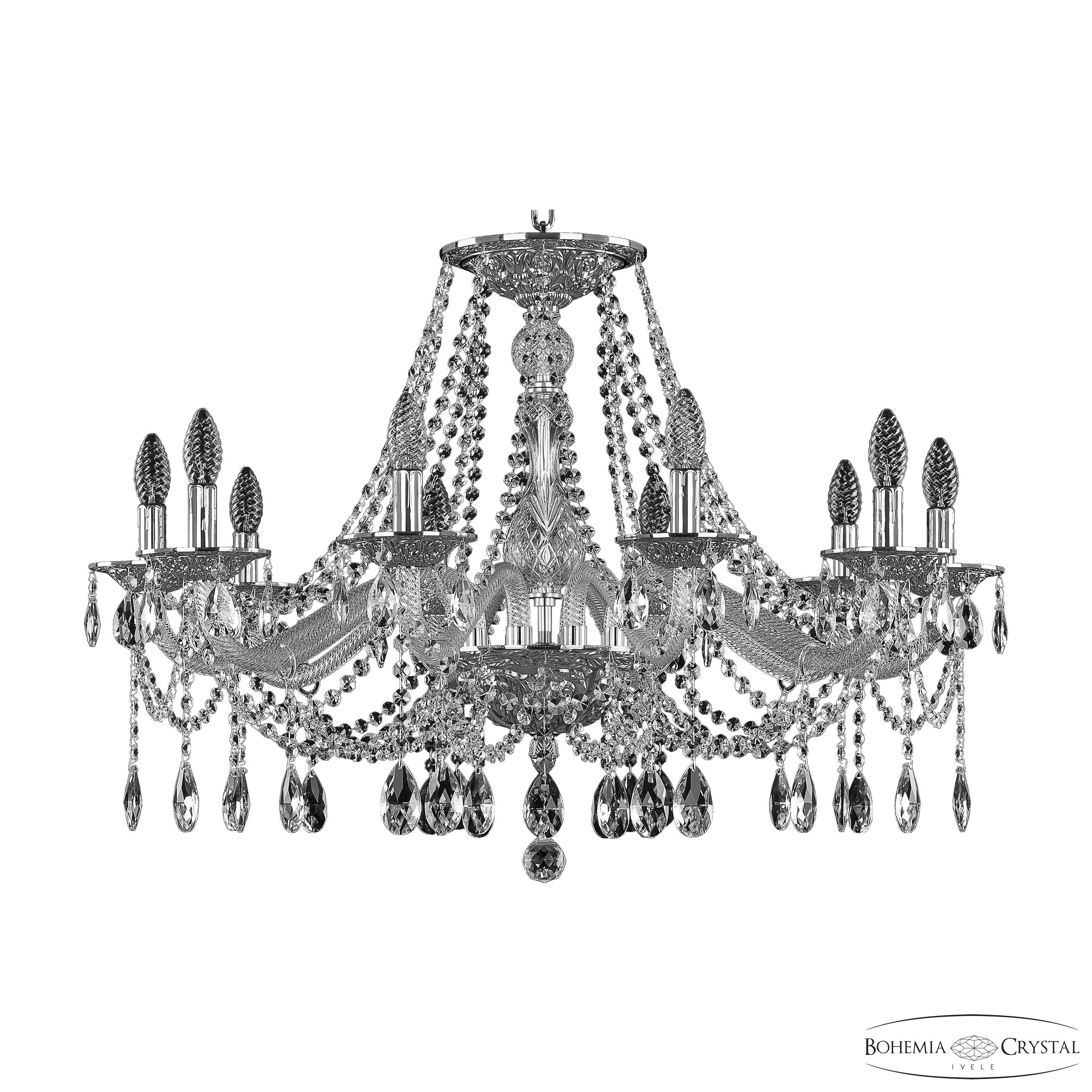 Подвесная люстра Bohemia Ivele Crystal 1607/10/300 Ni