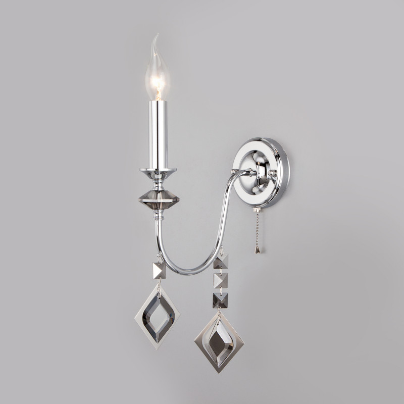 Бра Eurosvet 10110/1 хром/дымчатый хрусталь Strotskis