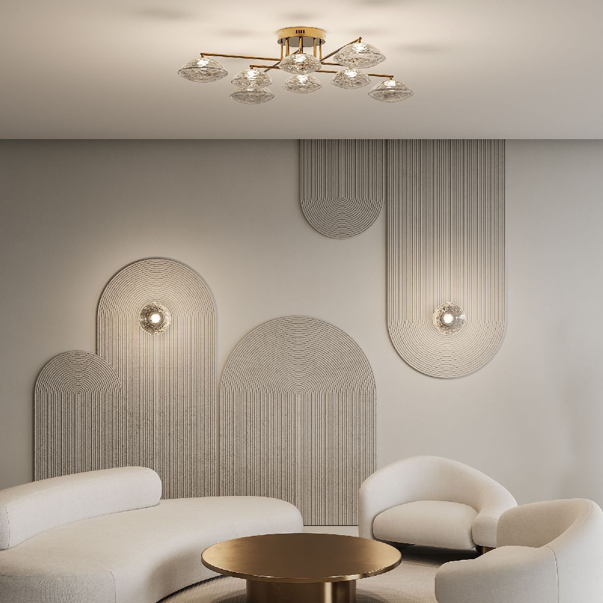 Потолочная люстра Eurosvet Ripple 50389 LED латунь a069026