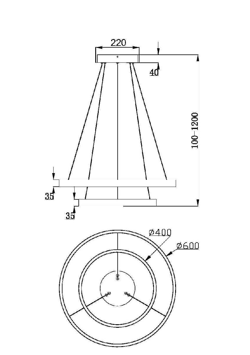 Подвесной светильник Maytoni Rim MOD058PL-L55B3K