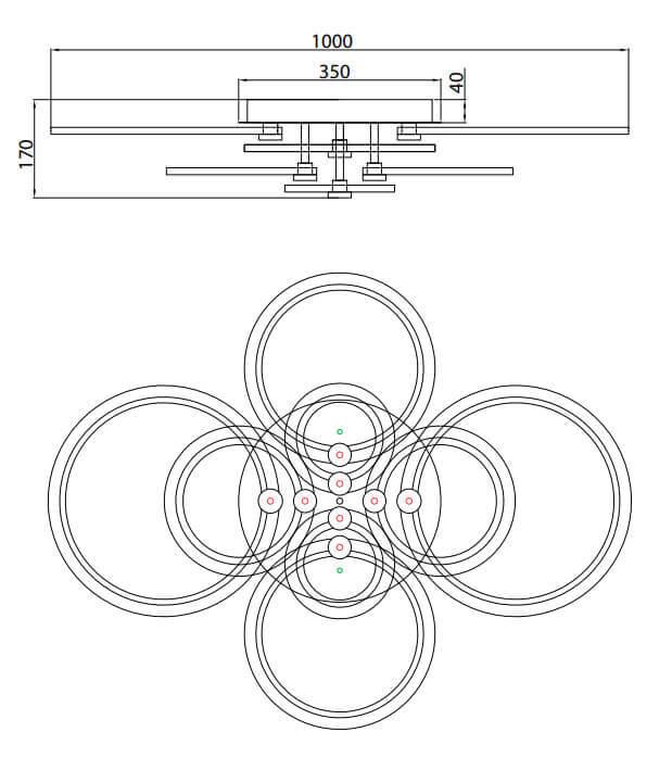 Потолочная люстра Rivoli Cerchio 6006-106 Б0038156