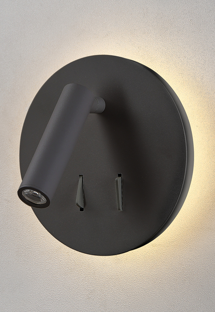 Настенный светильник черный Crystal Lux CLT 223 CLT 223W BL