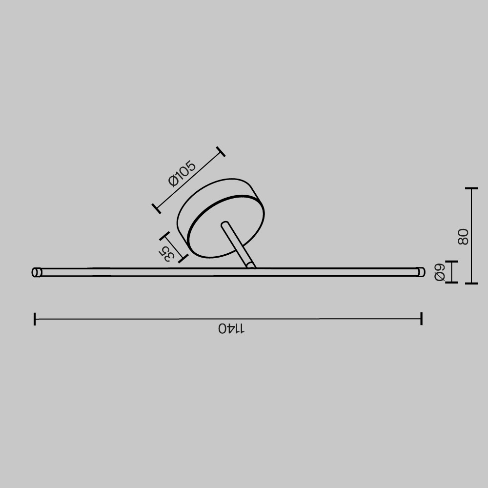 Настенный светильник Maytoni Elegant C084WL-L18BS2.7K-1