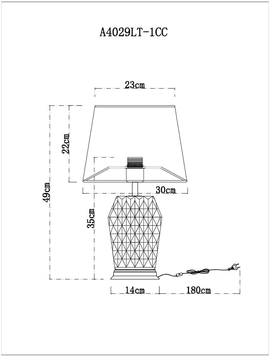 Настольная лампа Arte Lamp Murano A4029LT-1CC