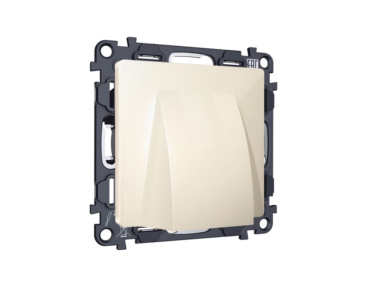 Комплект вывода кабеля с фиксатором Alfa Бежевый глянец Quant Ambrella Volt MA315810 (AP3158, VM238)