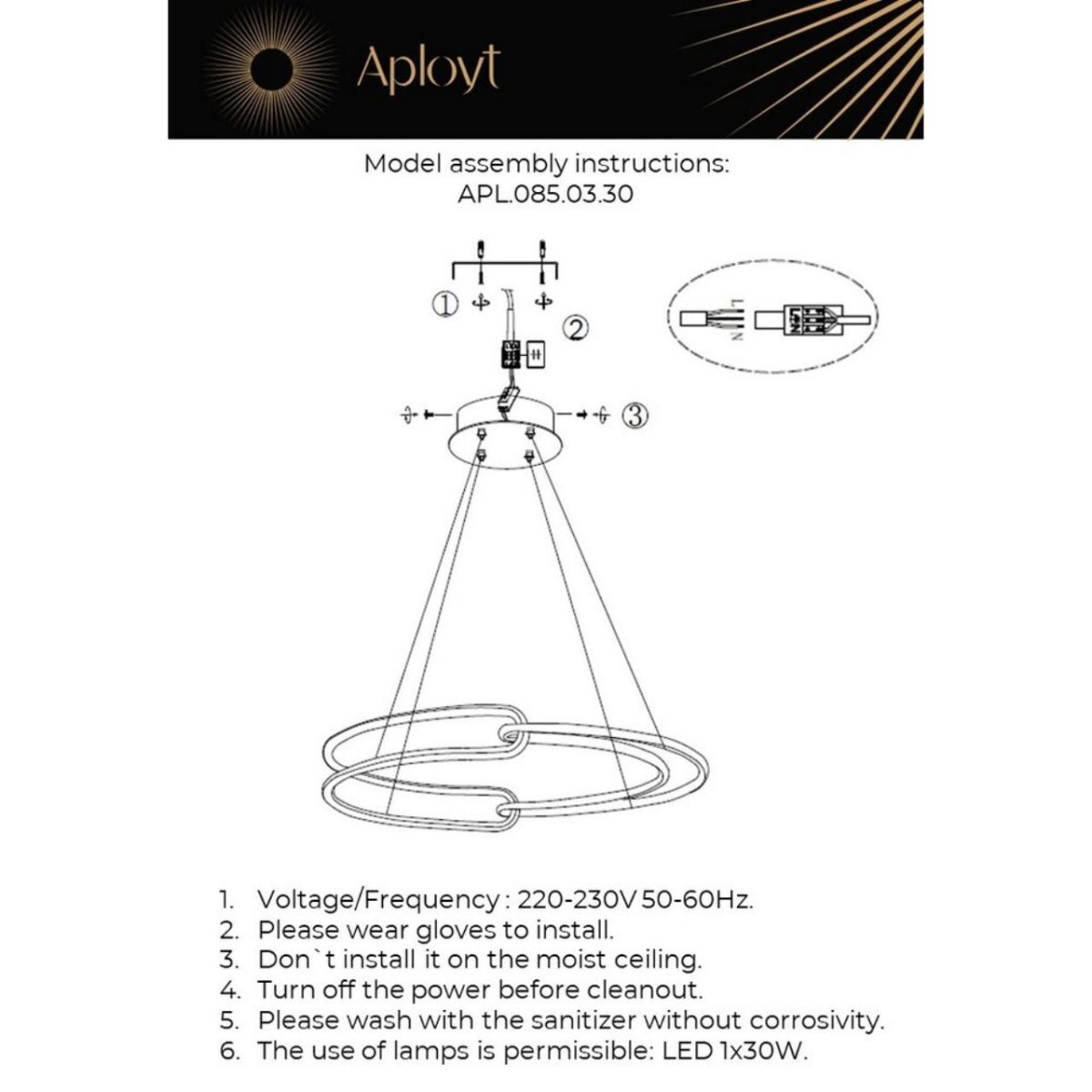 Подвесная люстра Aployt Barb APL.085.03.30