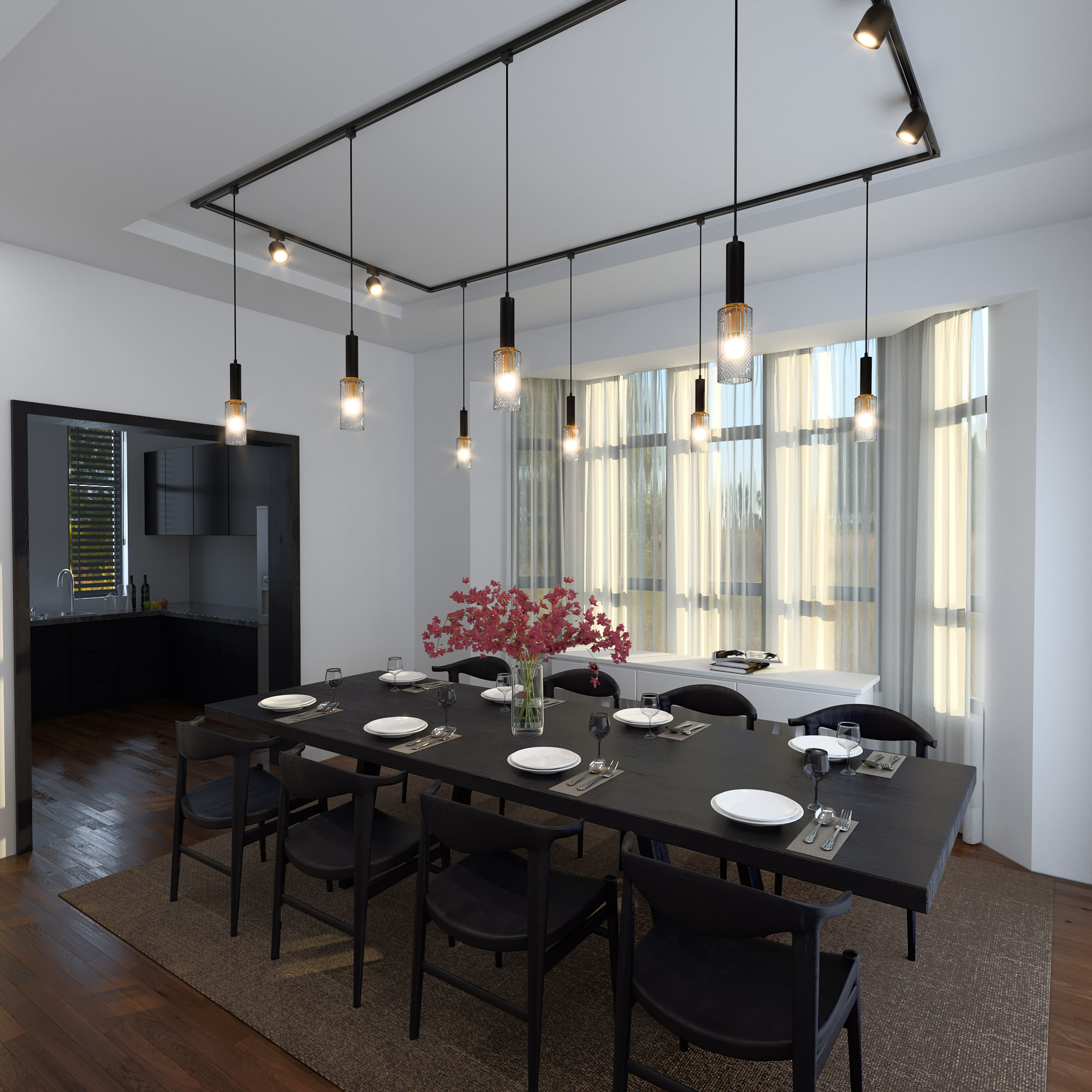 Однофазный шинопровод черный Elektrostandard Track Rail BK Surface 4690389178481