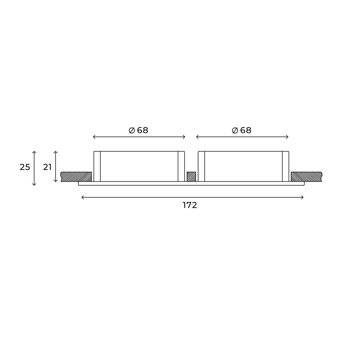 Встраиваемый светильник Hesby Lighting Atlas HSBL_0117