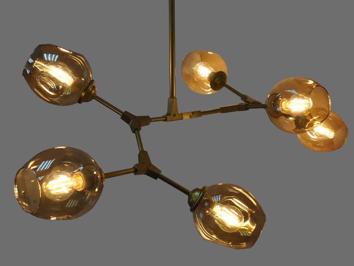 Люстра на штанге Elvan LU-113/6-Е27-Gl