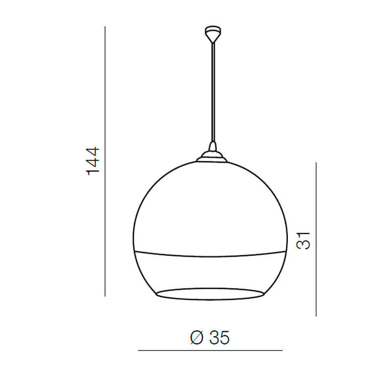 Подвесной светильник Azzardo Silver ball 35 AZ0732