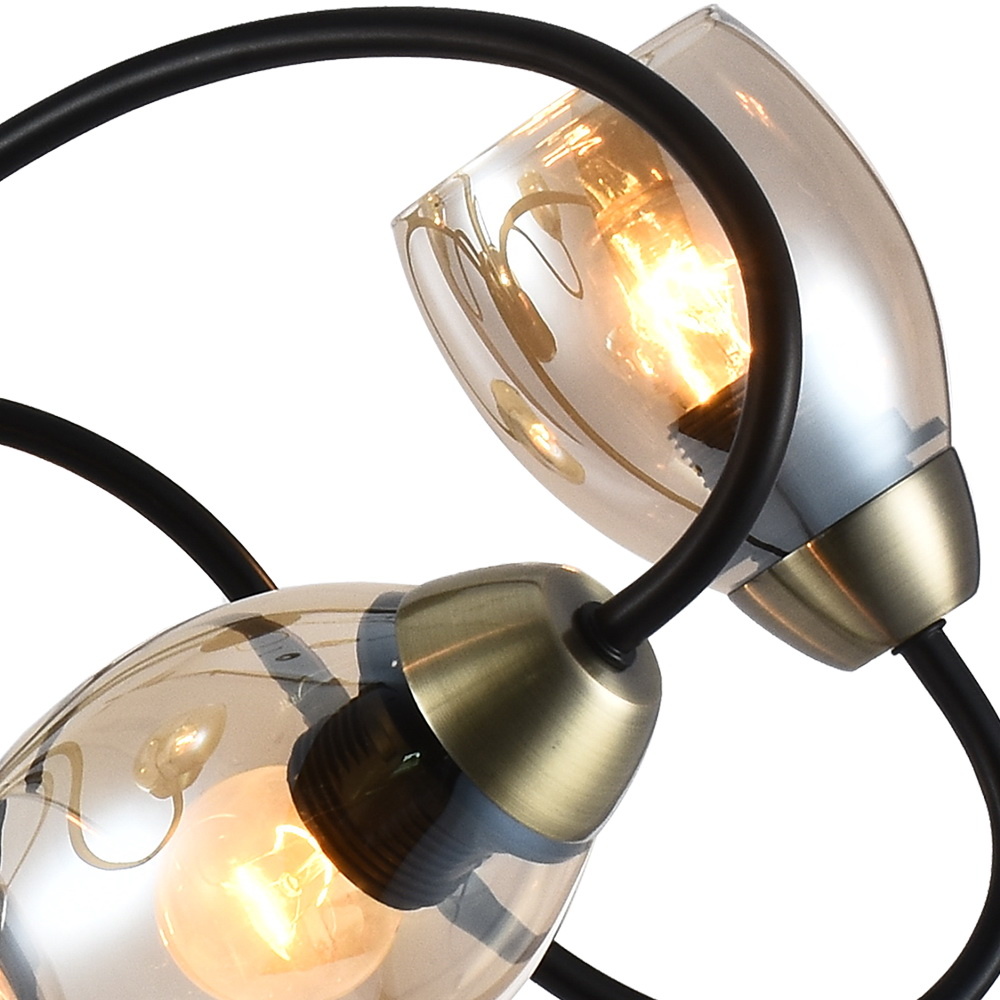 Люстра на штанге Reluce 01270-0.3-06B BK+AB