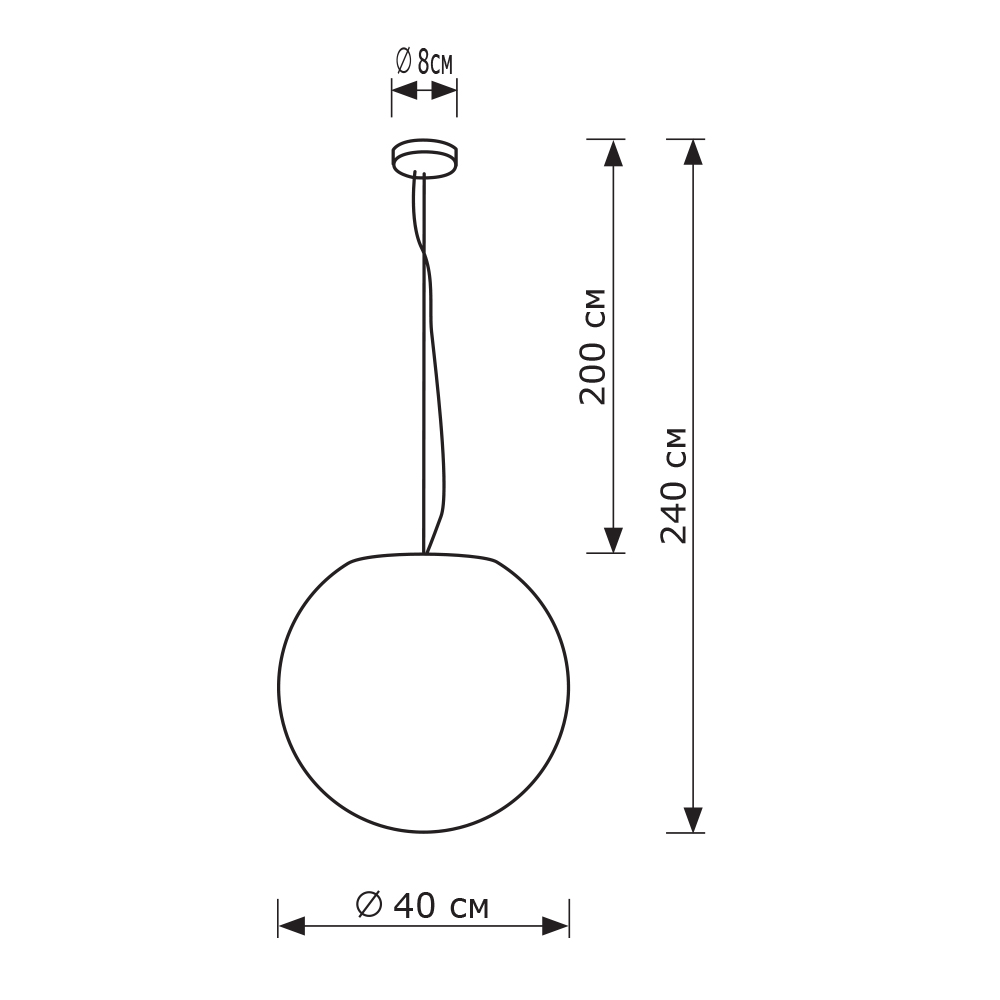 Уличный подвесной светильник LightHall Breeze 40 LH042008