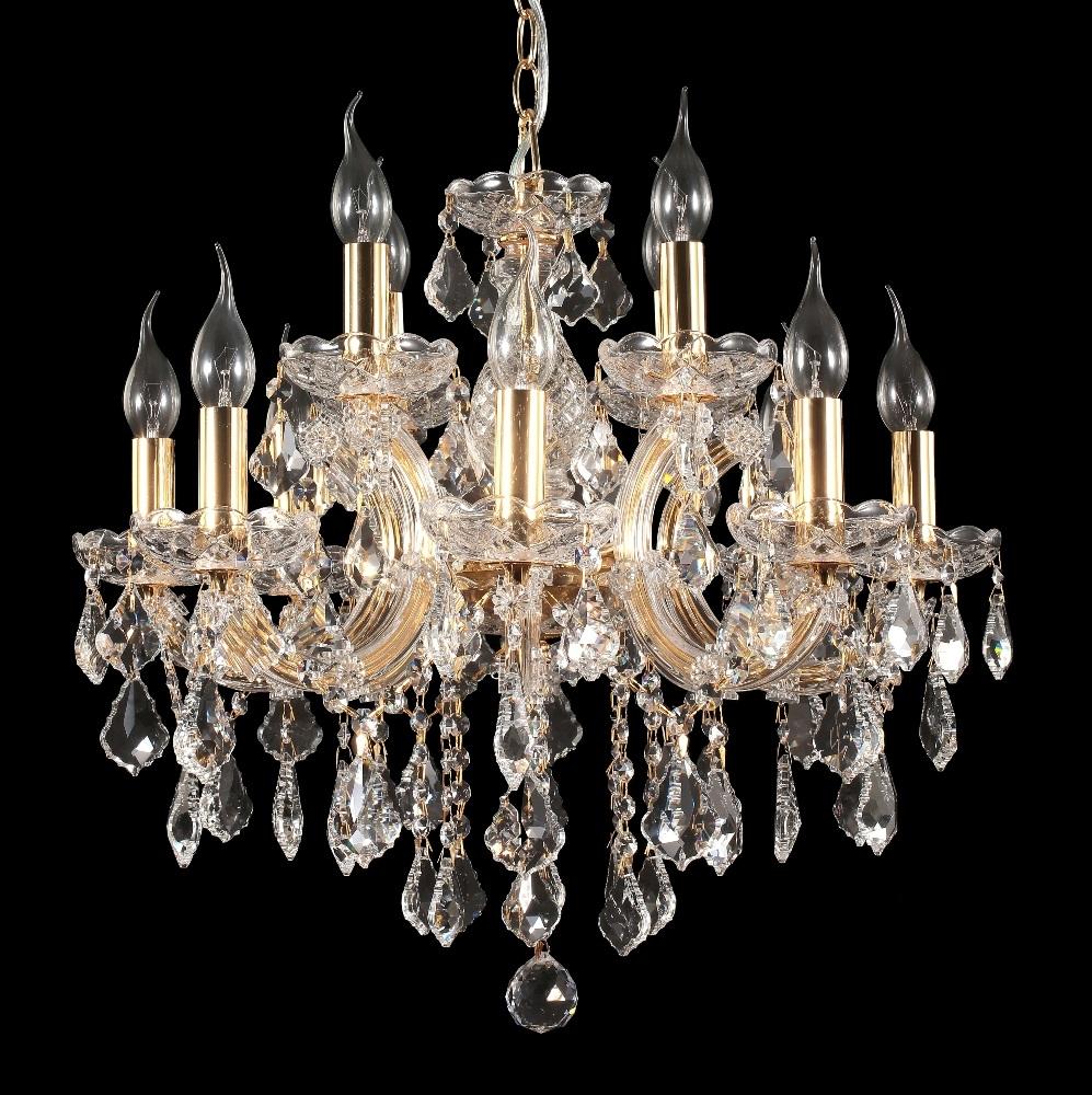 Подвесная люстра Crystal Lux Ines SP8+4 Gold/Transparent