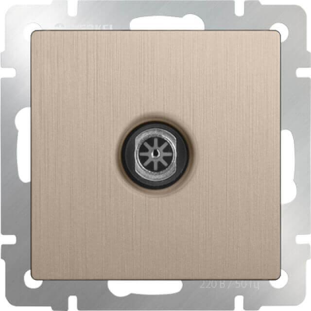 ТВ-розетка Werkel оконечная шампань рифленая WL10-TV 4690389085352