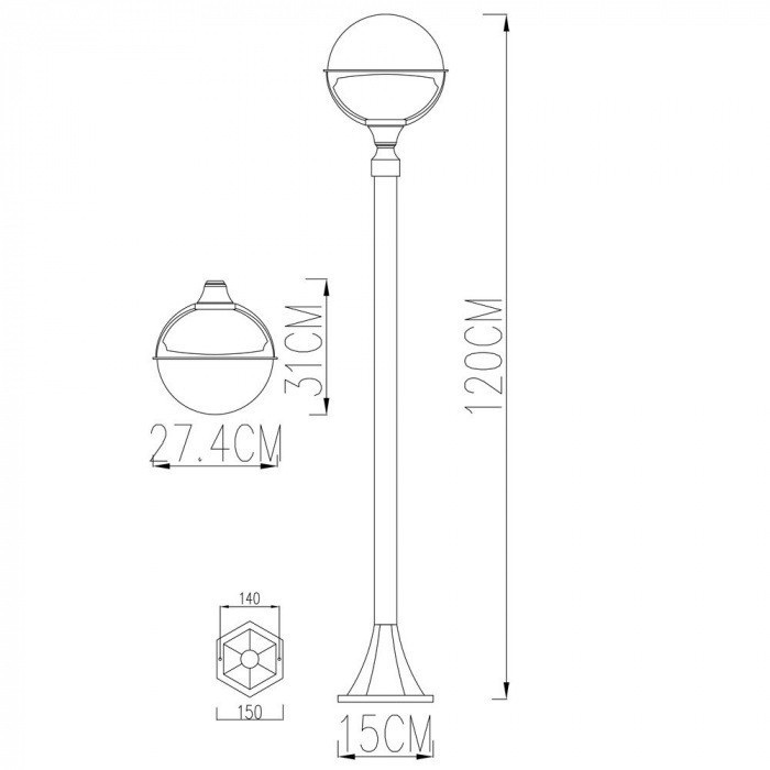 Уличный светильник ретро Arte Lamp Monaco A1496PA-1WG