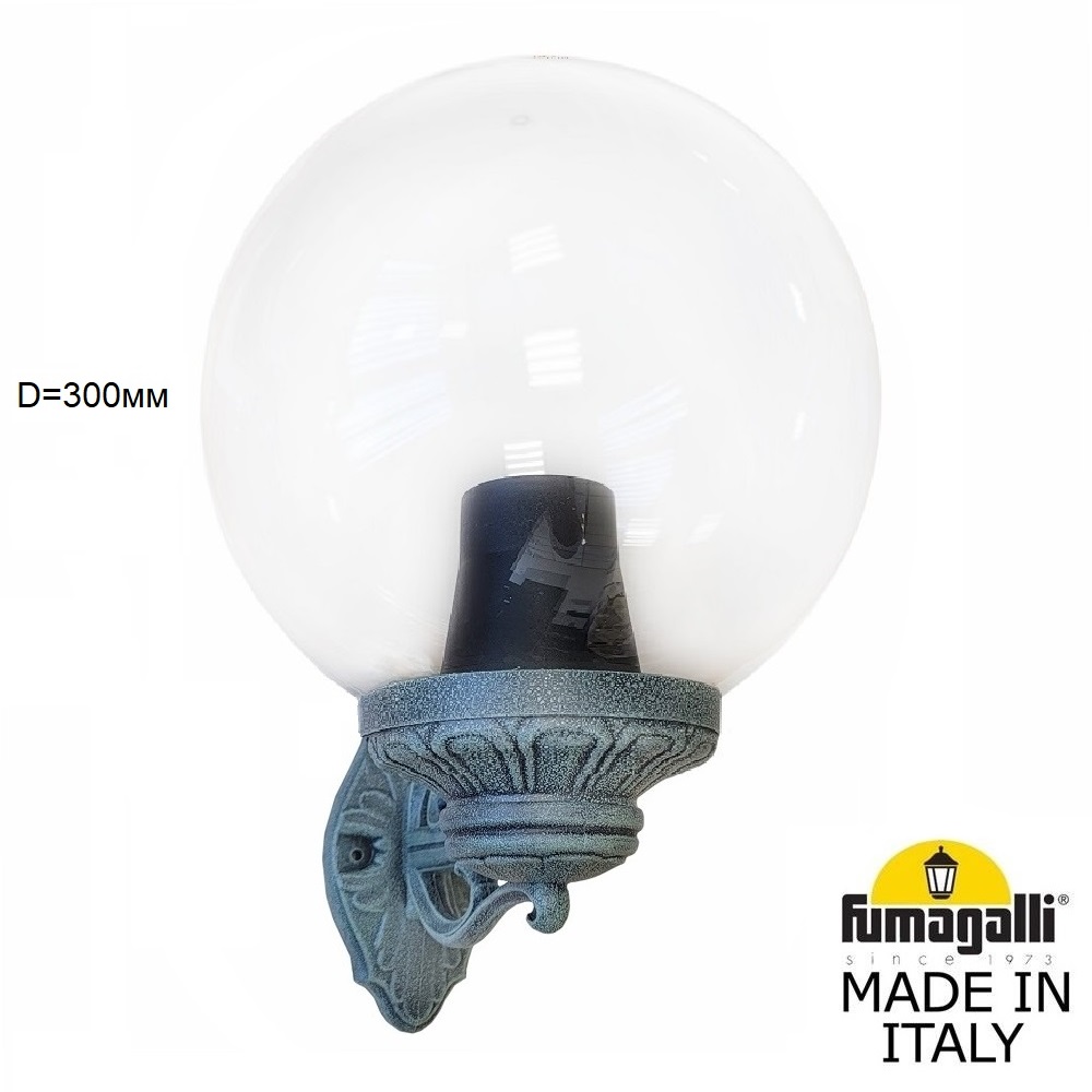 Уличный настенный светильник шар Fumagalli Globe 300 G30.131.000.VXF1R