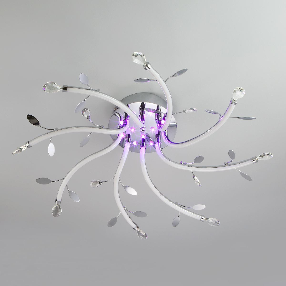 Потолочный светодиодный светильник Eurosvet Willow 90128/8 хром