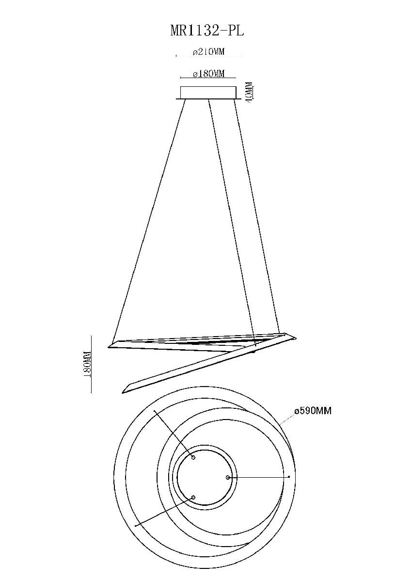 Подвесная люстра MyFar Siero MR1132-PL