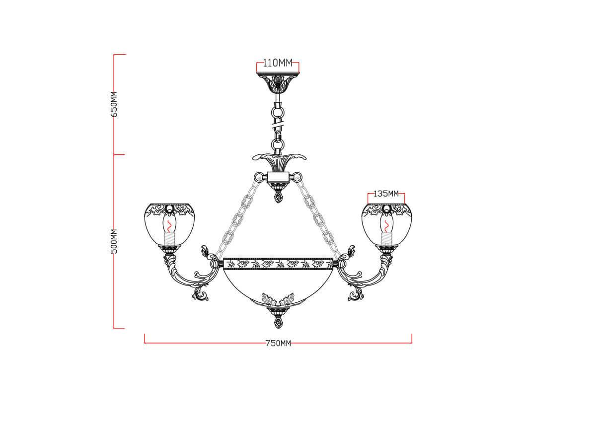 Подвесная люстра Rivoli Albertina 2027-205 Б0038440