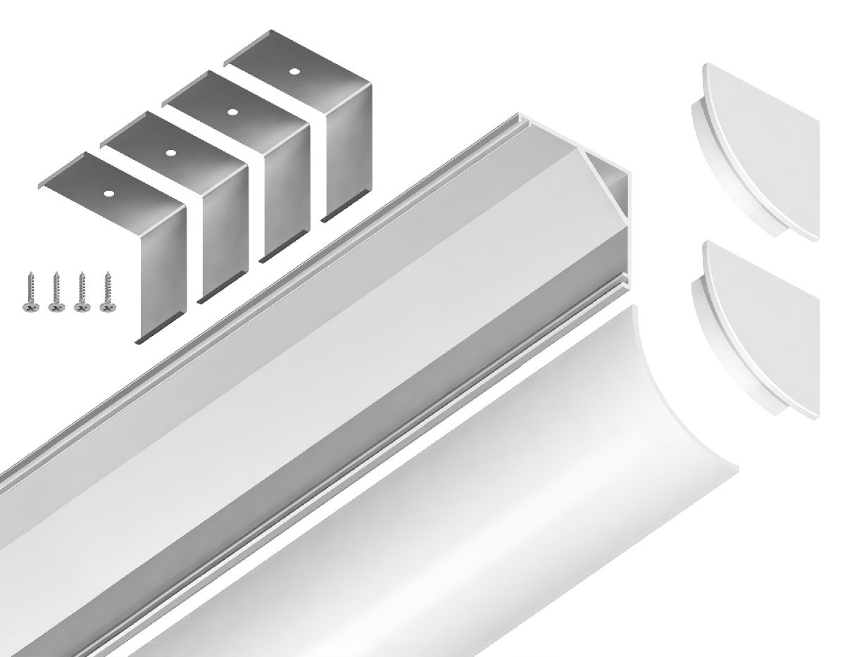 Алюминиевый угловой профиль Ambrella Light Alum Profile GP2100WH