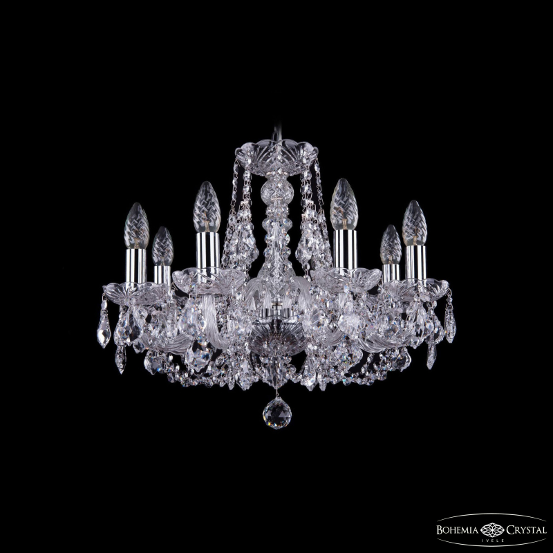 Подвесная люстра Bohemia Ivele Crystal 1406/8/160 Ni Leafs