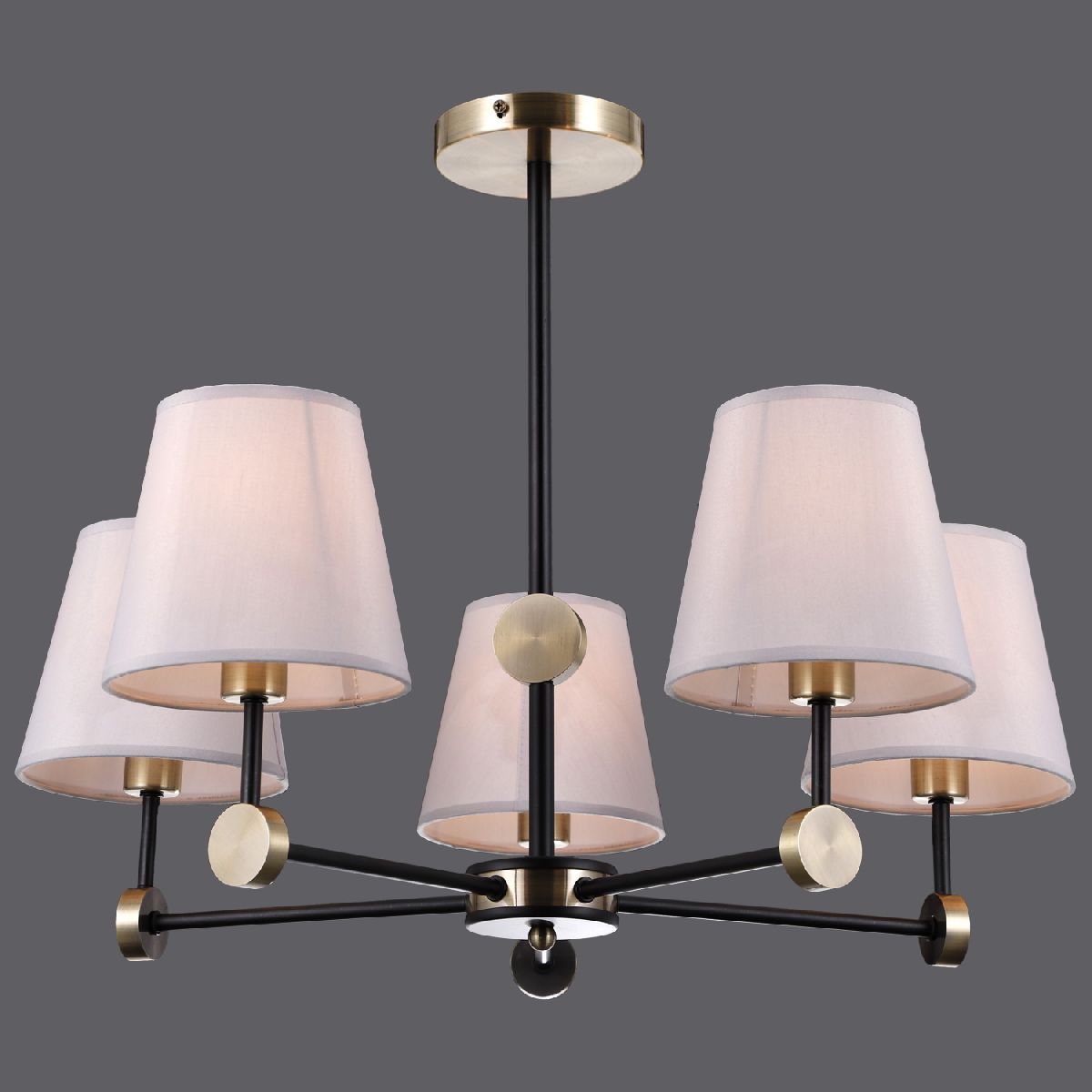 Люстра на штанге Illumico IL0394-5CSQ-24 BK AB CASTOR