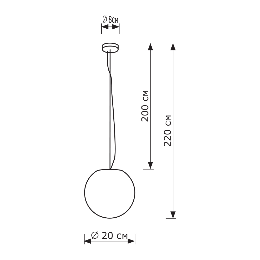 Уличный подвесной светильник LightHall Breeze 20 LH042006