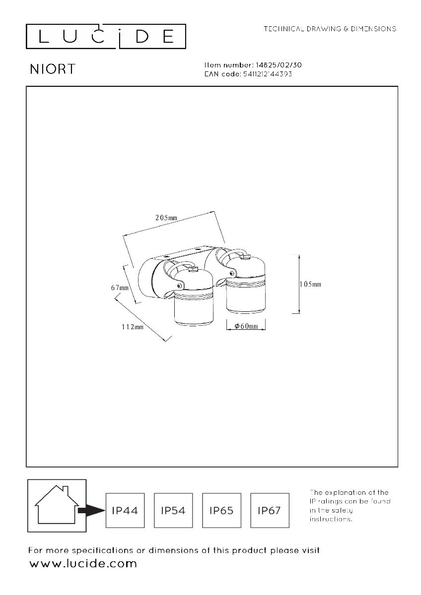 Спот Lucide Niort 14825/02/30