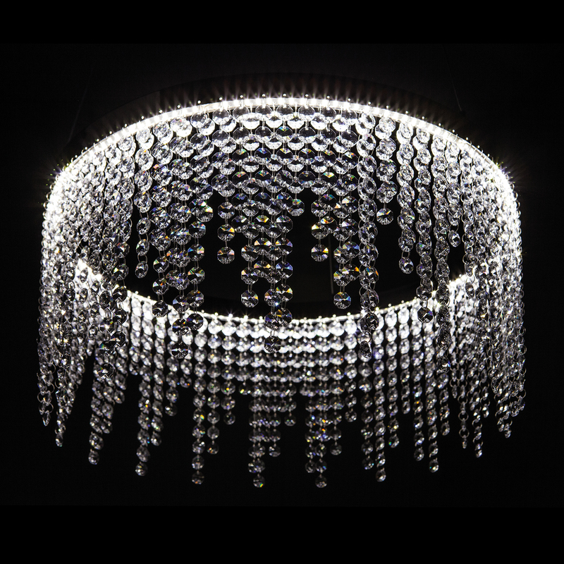 Подвесная светодиодная люстра Eurosvet Royal 90050/1 хром