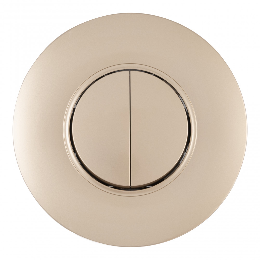 Выключатель круглый двухклавишный с рамкой Arte Milano SET08-1-30-2 shampan