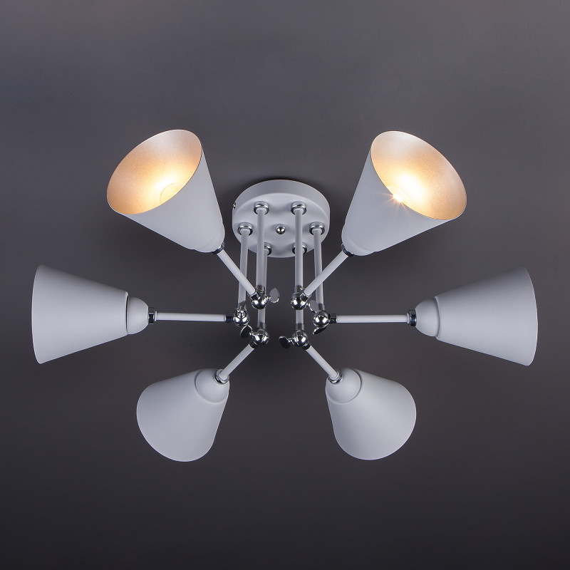 Люстра на штанге Eurosvet 70052/6 серый/серебро