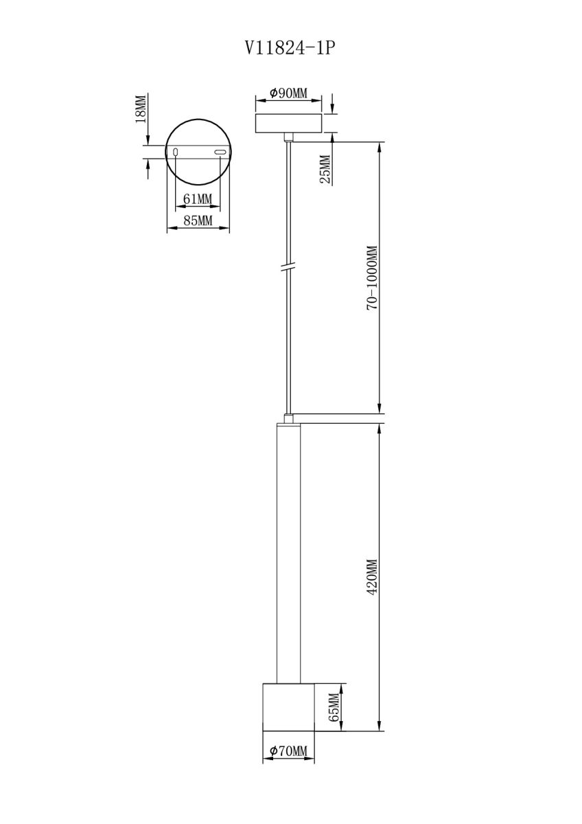 Подвесной светильник Moderli MaletV11824-1P
