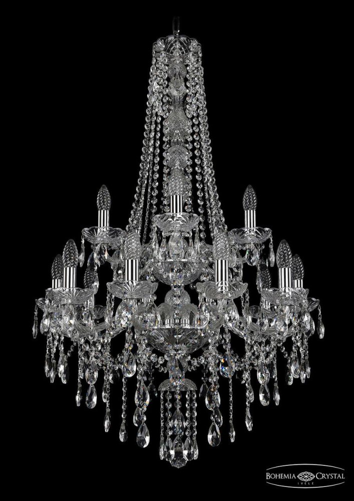 Подвесная люстра Bohemia Ivele 1415/10+5/220/h-102/2d/Ni