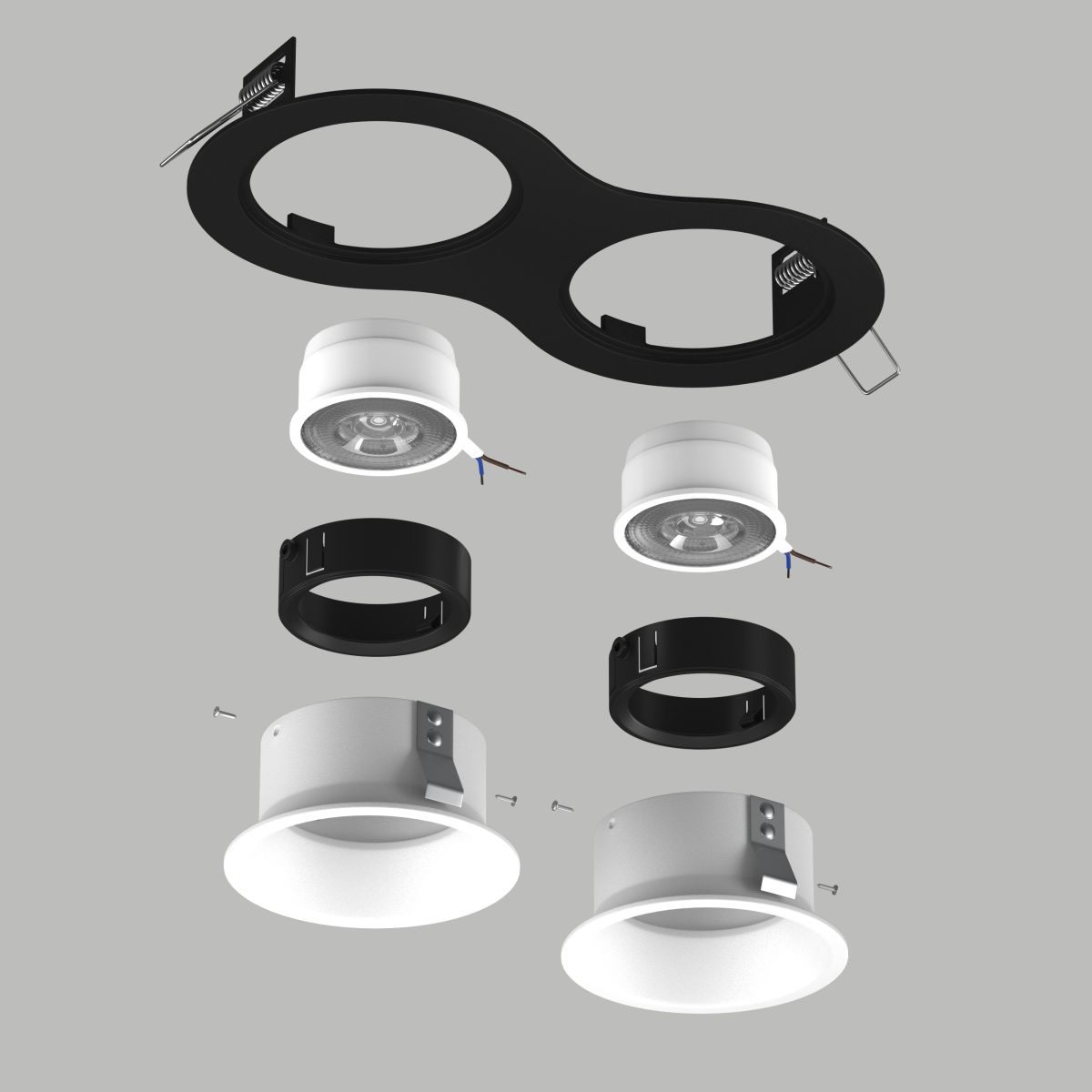 Встраиваемый светильник Lightstar Domino (214627+214606+214606+214007+214007) D6270606BMOD