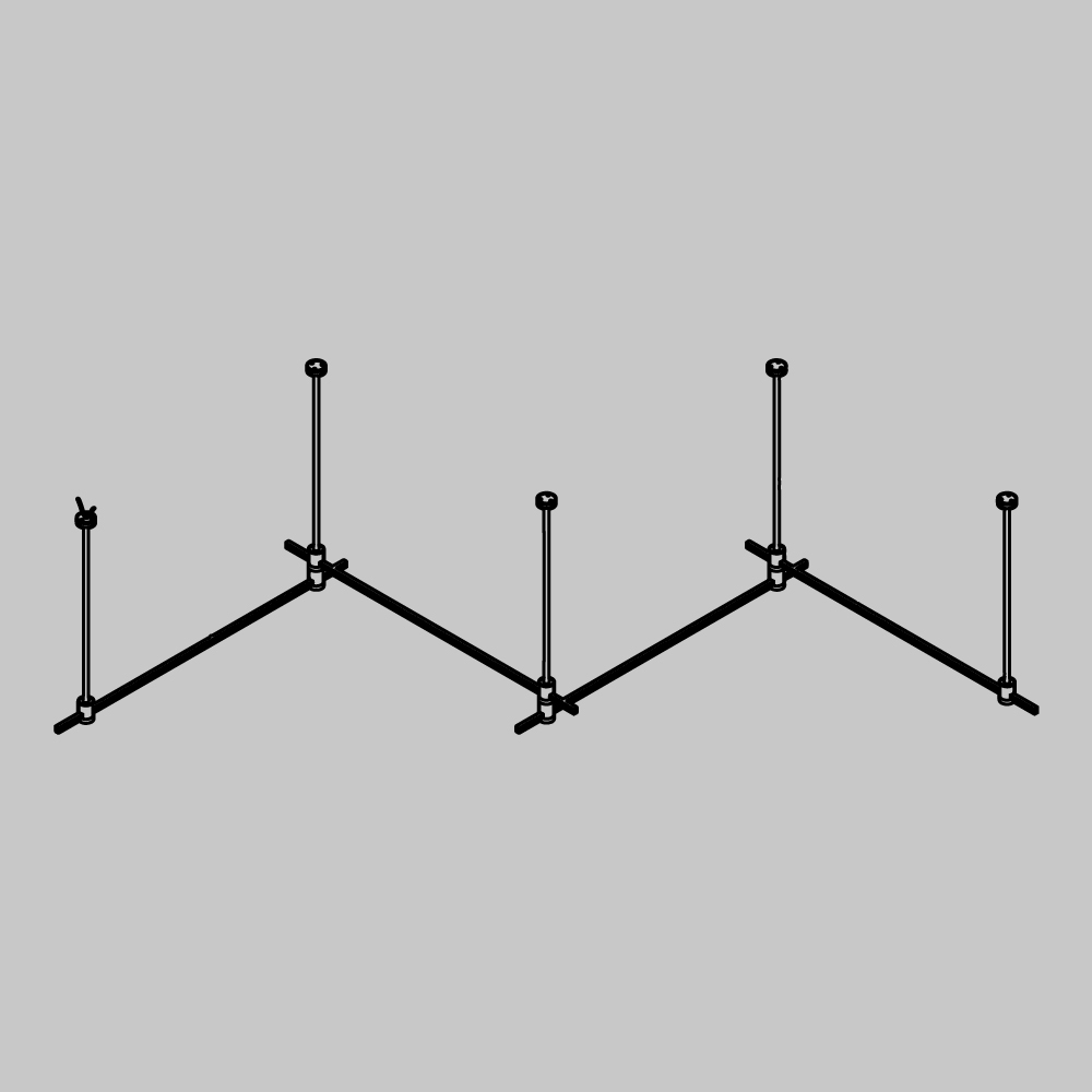 Основание Long двухуровневое на жестких подвесах для трековых светильников Maytoni Technical Flarity TFC-Flar-L02-PT