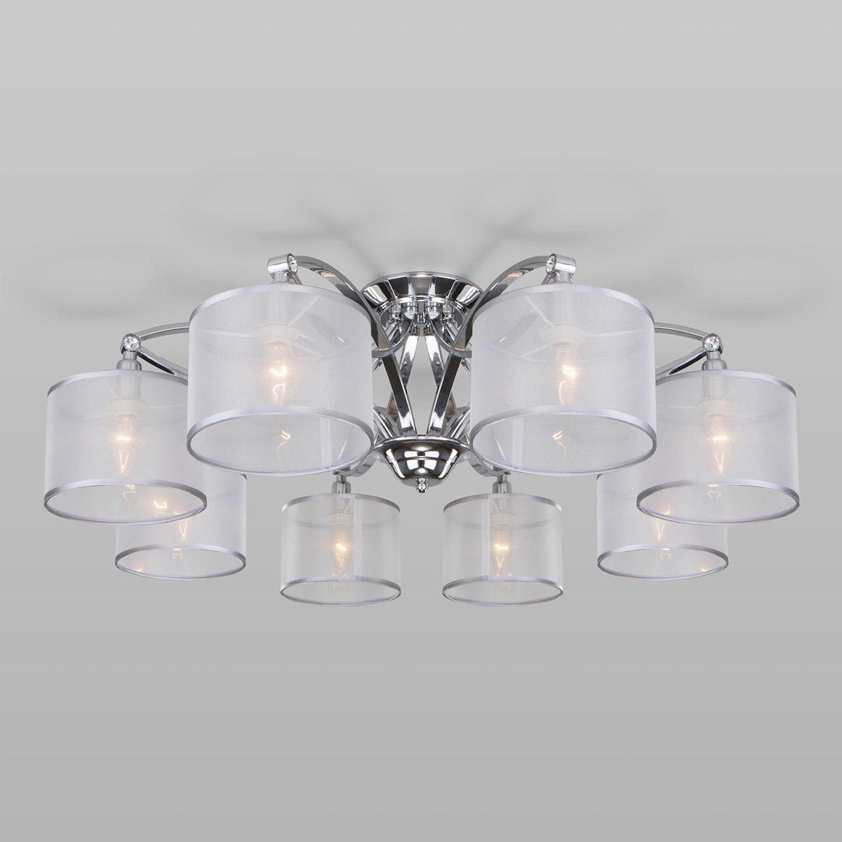 Потолочная люстра Eurosvet Fabiola 60124/8 хром Smart (60109/8)