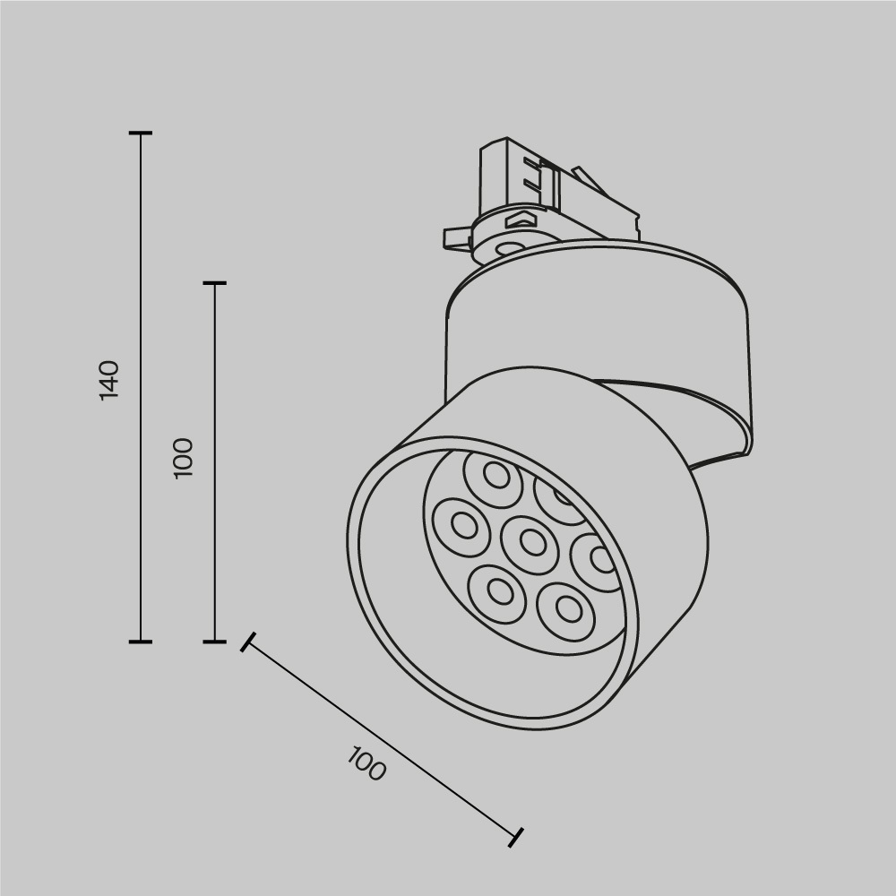 Трековый трехфазный светильник Maytoni Alfa TR199-3-15W4K-M-W