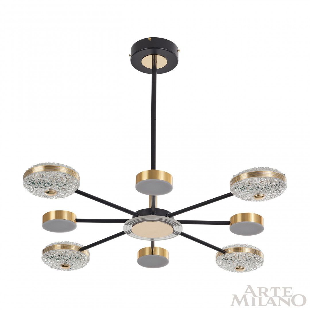 Люстра на штанге Arte Milano 272069/8 BK/GD