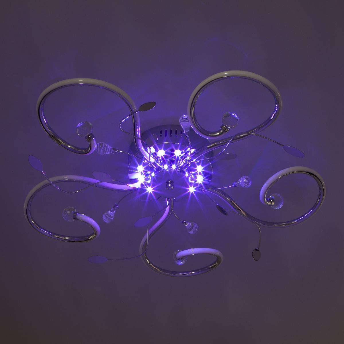 Потолочная светодиодная люстра с дистанционным управлением Eurosvet Curl 90129/5 хром