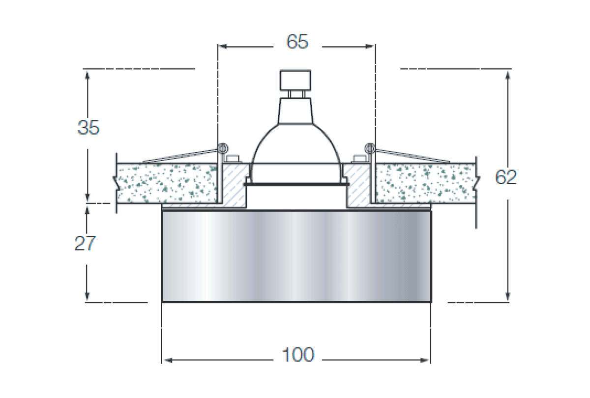 Встраиваемый светильник Donolux Downlight DL132G/Shampagne gold