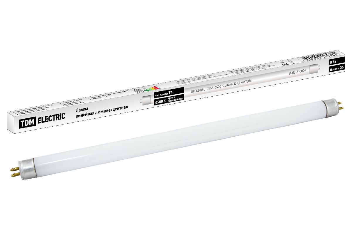 Лампа люминесцентная TDM Electric G5 8W 6500K белая SQ0355-0004