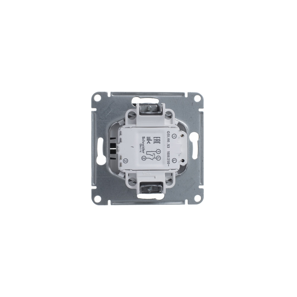 Выключатель 2-клавишный с подсветкой сх.5а, 10АХ Systeme Electric Glossa Антрацит GSL000753