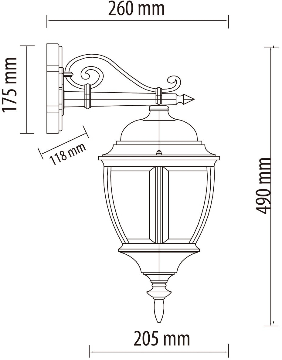 Уличный настенный светильник De Markt Фабур 804020901