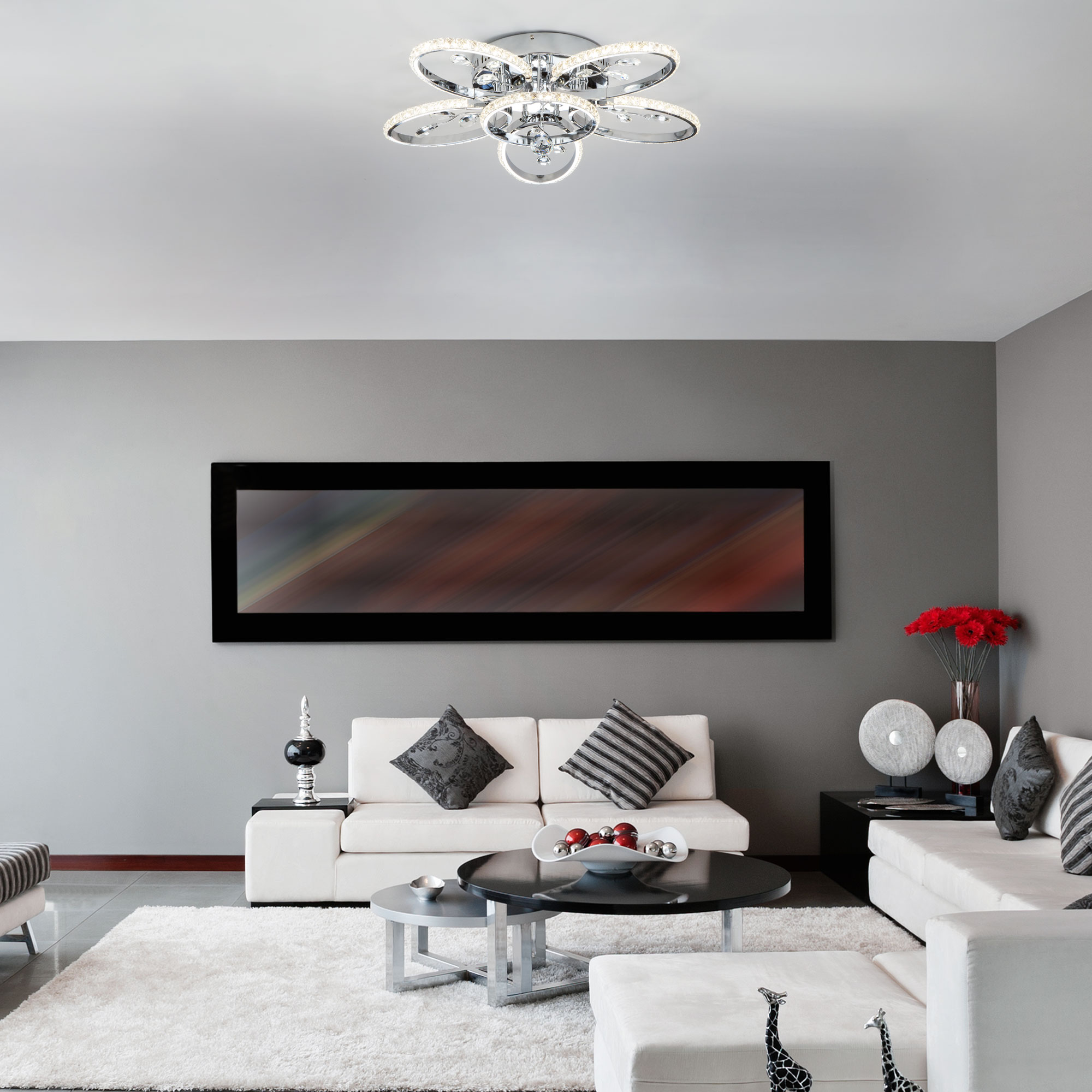 Потолочный светодиодный светильник Eurosvet Soul 90097/6 хром